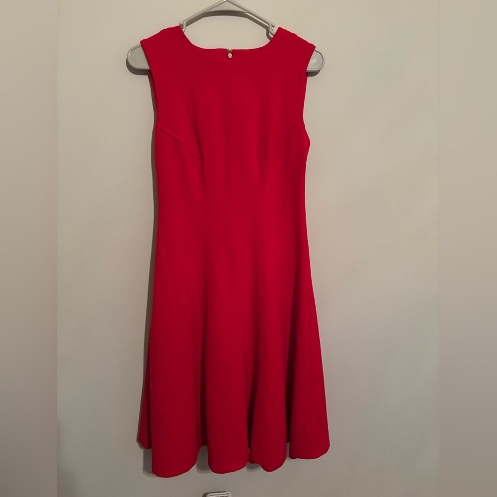Tommy Hilfiger Vibrant Red Midi Dress